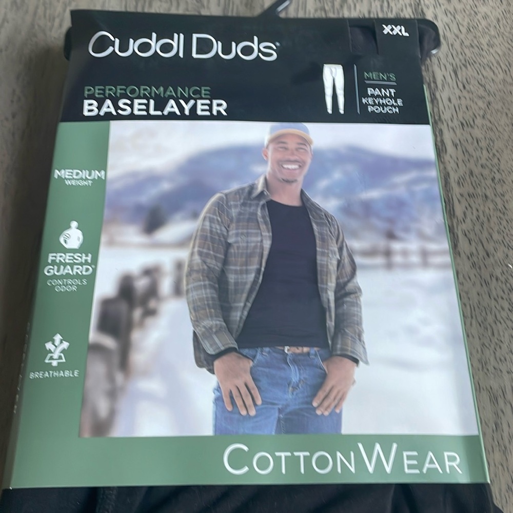 Men’s Cuddl Duds Performance Baselayer Pants - Black